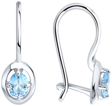 Серьги Diamant 94-120-02236-1 вес 0.97 г серебро, эмаль купить,7699