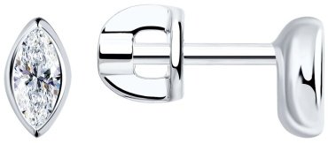 Пусеты SOKOLOV 94025845 вес 1.3 г серебро, фианит купить,7695