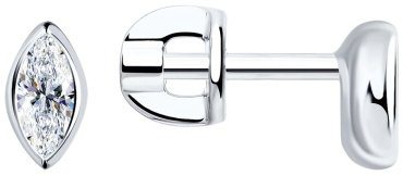 Пусеты SOKOLOV 94025845 вес 1.3 г серебро, фианит купить,7695