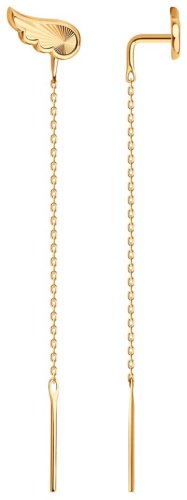 Серьги-цепочки SOKOLOV 0200599 вес 0.99 г золото, без вставок купить,102855