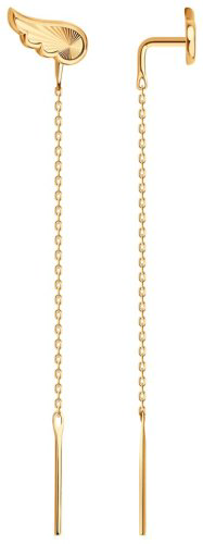 Серьги-цепочки SOKOLOV 0200599 вес 0.99 г золото, без вставок купить,102855