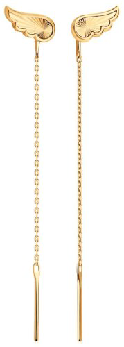 Серьги-цепочки SOKOLOV 0200599 вес 0.99 г золото, без вставок купить,102855