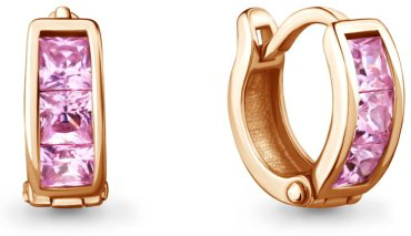 Серьги AQUAMARINE 43053В вес 1.68 г серебро, фианит купить,21412