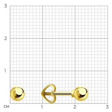 Пусеты Diamant 53-122-01932-2 вес 0.96 г золото, без вставок купить,112193