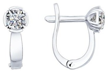 Серьги SOKOLOV 94025664 вес 1.79 г серебро, фианит купить,8799