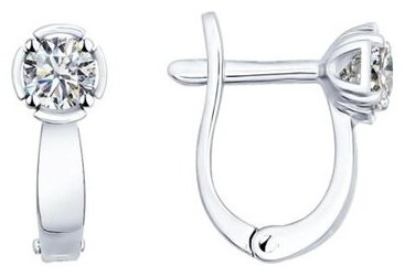 Серьги SOKOLOV 94025664 вес 1.79 г серебро, фианит купить,8799