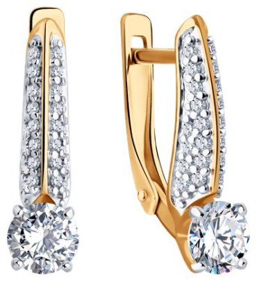 Серьги Diamant 93-120-02130-1 вес 2.72 г серебро, фианит купить,18350
