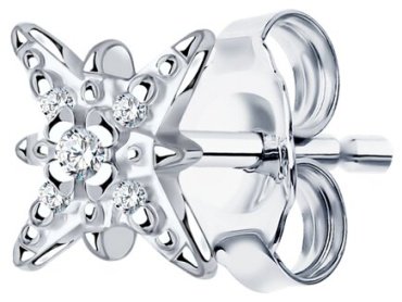 Серьги SOKOLOV 94170382 вес 0.56 г серебро, фианит купить,5483