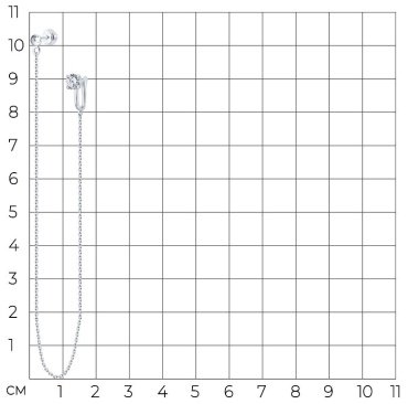 Моносерьга SOKOLOV 94170278 вес 1.54 г серебро, фианит купить,7699