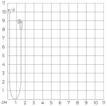 Моносерьга SOKOLOV 94170278 вес 1.54 г серебро, фианит купить,7699