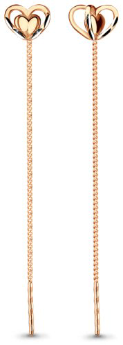 Серьги-цепочки AQUAMARINE 30810_a вес 1.16 г серебро, без вставок купить,11774