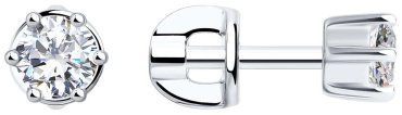Пусеты SOKOLOV 94021720 вес 1.45 г серебро, фианит купить,11999