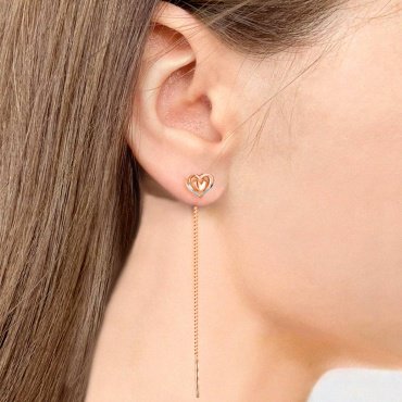 Серьги-цепочки AQUAMARINE 30810_a вес 1.16 г серебро, без вставок купить,11774