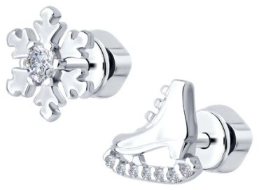 Серьги Diamant 94-122-02284-1_s вес 1.57 г серебро, фианит купить,7531