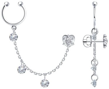 Серьги SOKOLOV 94024992 вес 3.15 г серебро, фианит купить,56559