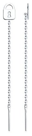 Серьги-цепочки SOKOLOV 94025248 вес 0.81 г серебро, без вставок купить,8657