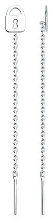 Серьги-цепочки SOKOLOV 94025248 вес 0.81 г серебро, без вставок купить,8657
