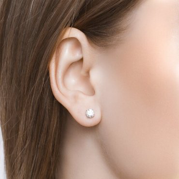 Пусеты SOKOLOV 94025254 вес 1.39 г серебро, фианит купить,NaN