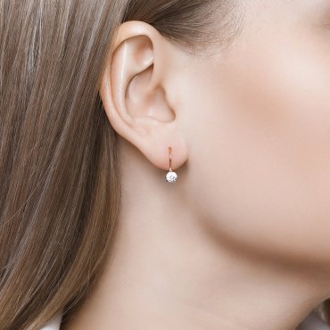 Серьги SOKOLOV 026946 вес 0.97 г золото, фианит купить,NaN