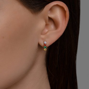 Серьги Diamant 51-120-02782-1_s вес 1.45 г золото, фианит купить,147480