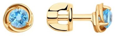 Серьги SOKOLOV 724585 вес 1.5 г золото, топаз купить,122582