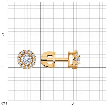 Серьги SOKOLOV 93020634 вес 1.54 г серебро, фианит купить,10094