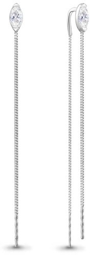 Серьги AQUAMARINE 48965.5 вес 1.68 г серебро, фианит купить,21546