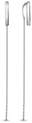 Серьги-цепочки AQUAMARINE 33748 вес 1.2 г серебро, без вставок купить,11774
