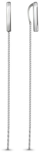 Серьги-цепочки AQUAMARINE 33748 вес 1.2 г серебро, без вставок купить,11774
