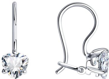 Серьги SOKOLOV 94020577 вес 1.05 г серебро, фианит купить,NaN