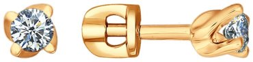 Серьги SOKOLOV 93020531 вес 1.38 г серебро, фианит купить,12312