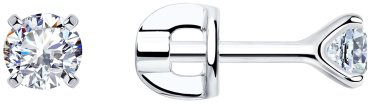 Пусеты SOKOLOV 94021746 вес 1.13 г серебро, сапфир купить,8954