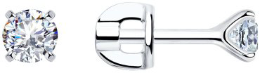 Пусеты SOKOLOV 94021746 вес 1.13 г серебро, сапфир купить,8954