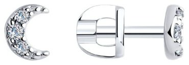 Пусеты SOKOLOV 94025912 вес 1.07 г серебро, фианит купить,NaN