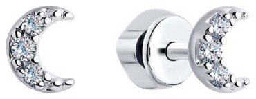 Пусеты SOKOLOV 94025912 вес 1.07 г серебро, фианит купить,NaN