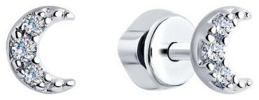 Пусеты SOKOLOV 94025912 вес 1.07 г серебро, фианит купить,NaN