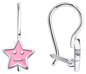Серьги Diamant 94-120-02124-1 вес 1.04 г серебро, эмаль купить,6926