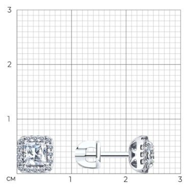 Серьги SOKOLOV 94025857 вес 1.97 г серебро, фианит купить,12466