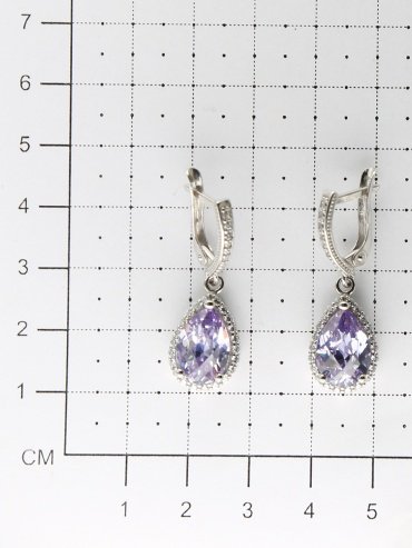 Серьги Красная пресня 3386498Д6 вес 7.9 г серебро, фианит купить,90288