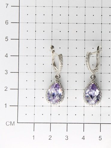 Серьги Красная пресня 3386498Д6 вес 7.9 г серебро, фианит купить,90288