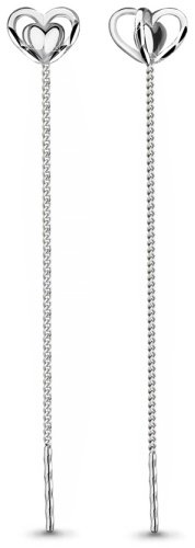 Серьги-цепочки AQUAMARINE 30810.5 вес 0.97 г серебро, без вставок купить,11774