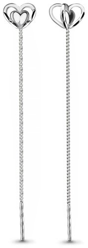 Серьги-цепочки AQUAMARINE 30810.5 вес 0.97 г серебро, без вставок купить,11774