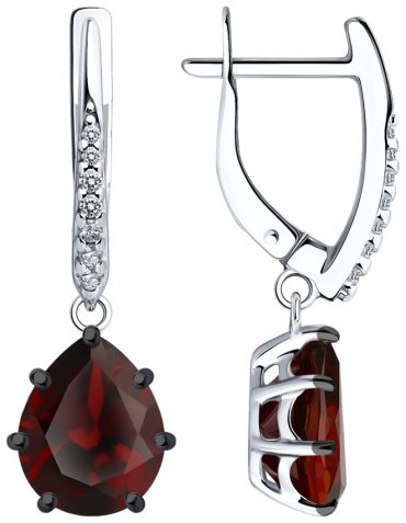 Серьги Diamant 94-321-02059-2 вес 3.48 г серебро, фианит купить,82080