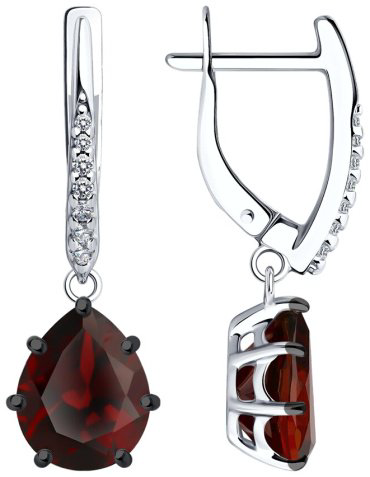 Серьги Diamant 94-321-02059-2 вес 3.48 г серебро, фианит купить,82080