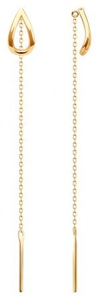 Серьги-цепочки SOKOLOV 0200483_s вес 0.98 г золото, без вставок купить,92278