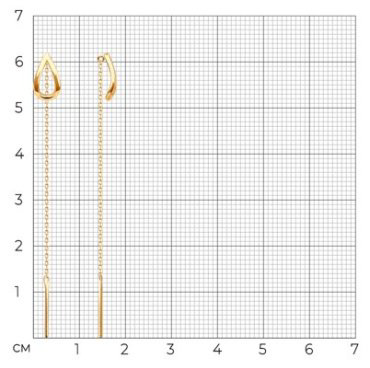 Серьги-цепочки SOKOLOV 0200483_s вес 0.98 г золото, без вставок купить,92278
