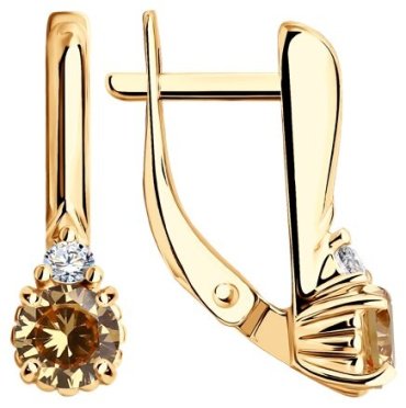 Серьги Diamant 93-120-01555-2 вес 2.62 г серебро, фианит купить,16632