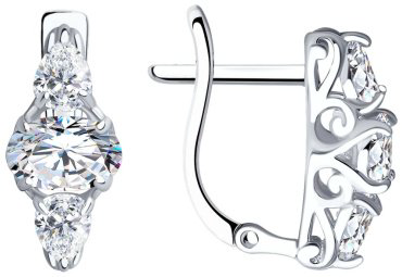 Серьги SOKOLOV 94022296 вес 1.97 г серебро, фианит купить,13999
