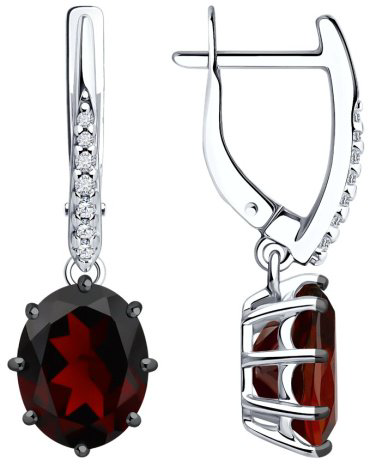 Серьги Diamant 94-321-02054-2 вес 3.85 г серебро, фианит купить,71820