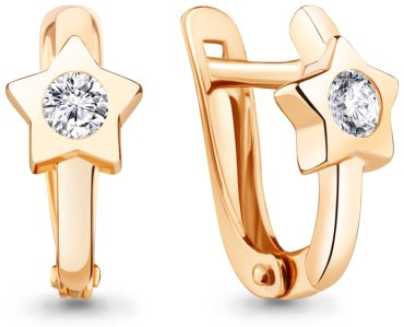 Серьги AQUAMARINE 48867А.6 вес 1.39 г серебро, фианит купить,20520